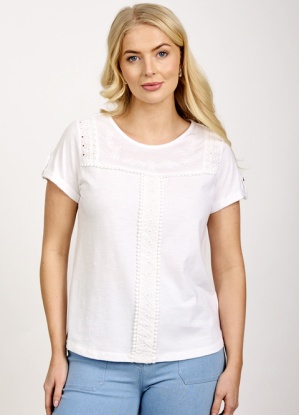 Mudflower Broderie Anglaise Floral T-Shirt